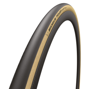 N+1 Bikes Michelin Power Cup TLR Road Tire 700x25C Folding Tubeless Ready X-Race Tubeless Shield 4x120TPI Tanwall - $88.99 at N+1 Bikes