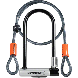 Kryptonite KryptoLok U-Lock - 4 x 9" Keyed BLK Includes 4' cable bracket