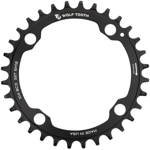 N+1 Bikes Wolf Tooth 104 BCD Chainring - 36t 104 BCD 4-Bolt Drop-Stop ST Requires Shimano 12-Speed HG+ Chain BLK - $74.95 at N+1 Bikes