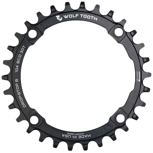 N+1 Bikes Wolf Tooth 104 BCD Chainring - 30t 104 BCD 4-Bolt Drop-Stop B Black - $69.95 at N+1 Bikes