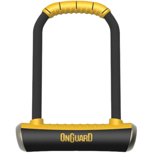 OnGuard PitBull Series U-Lock - 4.5 x 9" Keyed Black/Yellow Includes bracket