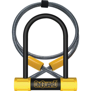 N+1 Bikes OnGuard BullDog Series U-Lock - 3.5 x 5.5" Keyed BLK/YLW Includes 4' cable bracket - $59.95 at N+1 Bikes