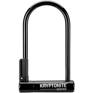 Kryptonite Keeper U-Lock - 4 x 8" Keyed Black Includes bracket