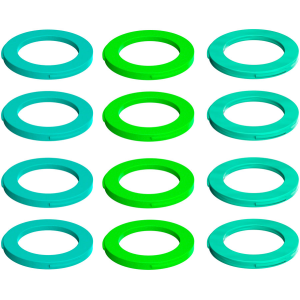 N+1 Bikes Magura 4-Piston Caliper Colored Cover Kit one Caliper Neon Green Cyan Mint - $45.00 at N+1 Bikes