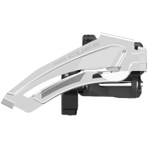 N+1 Bikes Shimano CUES FD-U6010-L Front Derailleur - 10/11-Speed Double Top-Swing Low Clamp Mount 40/46t Max BLK/Silver - $41.82 at N+1 Bikes