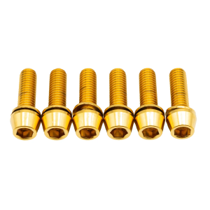 Better Bolts Deity Copperhead Ti  Stem Bolt Kit Gold 6/Count
