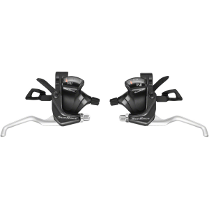 N+1 Bikes SunRace M406 ST Trigger Brake/Shift Lever Set - 3x7-Speed For V-Brakes BLK/Silver - $33.33 at N+1 Bikes