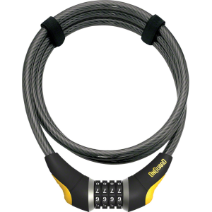 N+1 Bikes OnGuard Akita Resettable Combo Cable Lock: 6' x 12mm Gray/Yellow - $34.95 at N+1 Bikes