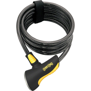 OnGuard Doberman Cable Lock with Key: 6' x 10mm Gray/Black/Yellow