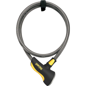 OnGuard Akita Cable Lock with Key: 6' x 12mm Gray/Black/Yellow