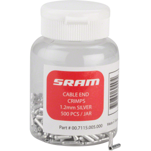 SRAM Cable End Crimps 1.2mm 500-Count Jar