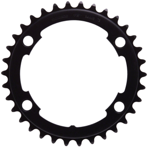 N+1 Bikes Shimano FC-RS510 Chainring - 34t Asymmetric 110mm BCD Black MS - $24.00 at N+1 Bikes