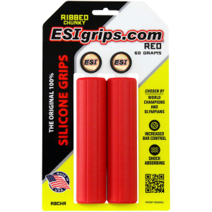 N+1 Bikes ESI Ribbed Chunky Grips - Red - $21.99 at N+1 Bikes