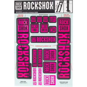 N+1 Bikes RockShox Fork Decal Kit - 35mm Dual Crown Magenta - $20.00 at N+1 Bikes