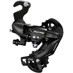 N+1 Bikes Shimano Tourney RD-TY300-SGS Rear Derailleur - 67 Speed Long Cage BLK BMX/Track Frame Hanger - $16.00 at N+1 Bikes