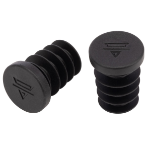 Teravail Rubber Bar End Plugs - Obsidian Black