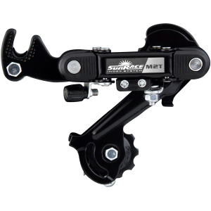 SunRace M2T Rear Derailleur - 6/7-Speed Long Cage Dropout Claw Hanger Black