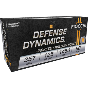 Defense Dynamics, 357 Magnum, 125 Grain, Jacketed Hollow Point, 1450 fps