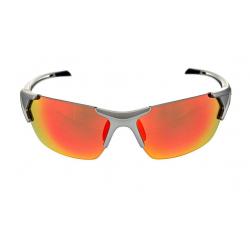 Optic Nerve Reactor Sunglasses - Matte Carbon Frame with Polarized Smoke/Red Mirror Lens