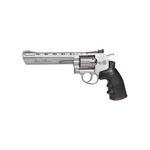 Dan Wesson 6" Pellet Revolver, Silver 0.177