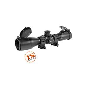 Leapers 3-12X44 AO SWAT Compact Accushot Rifle Scope, EZ-TAP, Illuminated Mil-Dot Reticle, 1/4 MOA, 30mm Tube, See-Thru Weaver Rings