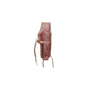 Western Justice 6" Leather Holster, Chocolate, Right Hand