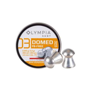 Olympia Shot Domed Pellets, .177cal, 5.5gr, Lead-Free - 250ct 0.177
