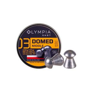 Olympia Shot Domed Pellets, .177cal, Middle, 7.87gr - 500ct 0.177