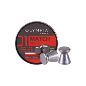 Olympia Shot Match Pellets, .177cal, Heavy, 8.26gr, Wadcutter - 500ct 0.177