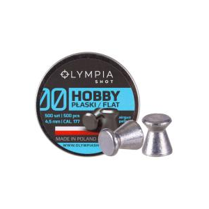 Olympia Shot Hobby Pellets, .177cal, 8.26gr, Wadcutter - 500ct 0.177