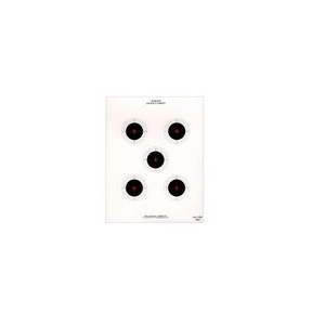 National Target 10m Air Rifle Target, 5 Bull Red Center 100 ct