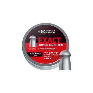 JSB Redesigned Match Diabolo Exact Jumbo Monster, Deep Skirt, .22 Cal, 25.39gr - 350ct 0.22