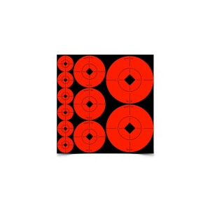 Birchwood Casey Assorted Bullseye Target Spots, Orange