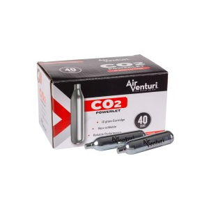 Air Venturi 12 Gram CO2 Cartridges, 40 Pack
