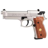 Beretta Air Pistol - M92FS Nickel w/ Wood Grips .177 cal CO2 Pellet Gun 0.177