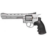 Dan Wesson 6" Pellet Revolver, Silver 0.177