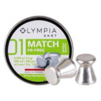 Olympia Shot Match Pellets, .177cal, 5.5gr, Wadcutter, Lead-Free - 250ct 0.177