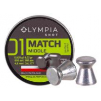 Olympia Shot Match Pellets, .177cal, 8.02gr, Wadcutter - 500ct 0.177