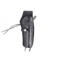 Western Justice 6" Leather Holster, Black, Right Hand