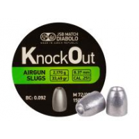 JSB KnockOut Slugs, .251 Caliber, 33.49 Grains - 150ct 0.25