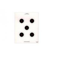 National Target 10m Air Rifle Target, 5 Bull Red Center 100 ct