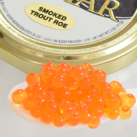 Smoked Rainbow Trout Roe Caviar - Malossol, Farm Raised