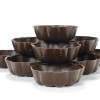 Dark Turban Chocolate Cup, Fluted - 2.5 Inch