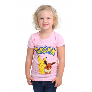 Pikachu & Eevee Girls T-Shirt from Pokemon 4 5/6 6X