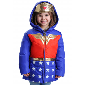 DC Comics Wonder Woman Puffer Coat for Girls