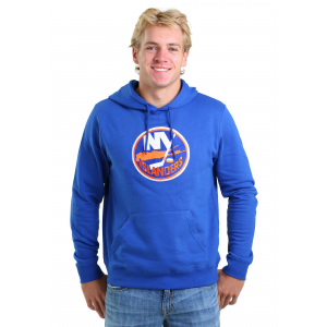 New York Islanders Felt Tek Logo Patch Mens Pull-Over Hoodie