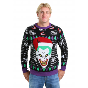 Joker Santa Ugly Christmas Sweater XS-3X