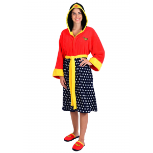 Hooded Fleece Robe and Slipper Set Wonder Woman