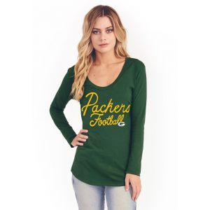 Green Bay Packers Women's Long-Sleeve V-Neck Shirt