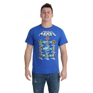 Mega Man Cast Blocks T-Shirt 2X 3X 4X 5X